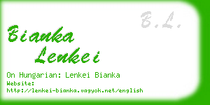 bianka lenkei business card